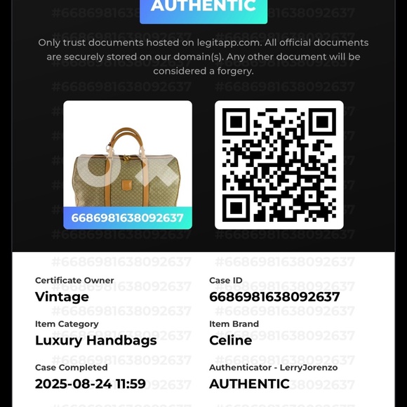 Genuine CELINE Paris Tan Macadam Signature Logo Duffle Travel Bag Authenticated - Picture 2 of 16